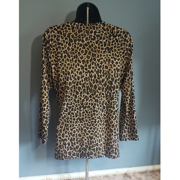 NWT NY&CO Animal Print Blouse- Large - Picture 2 of 5